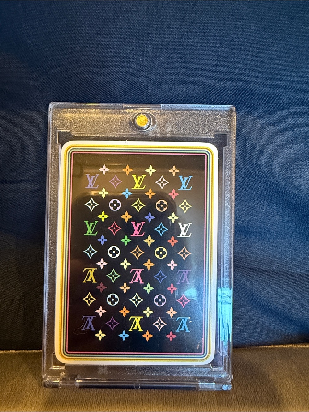 Louis Vuitton Black Murakami Multicolor Monogram King K Playing Card in case